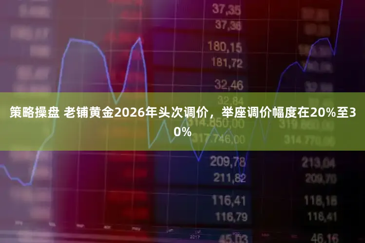 策略操盘 老铺黄金2026年头次调价，举座调价幅度在20%至30%
