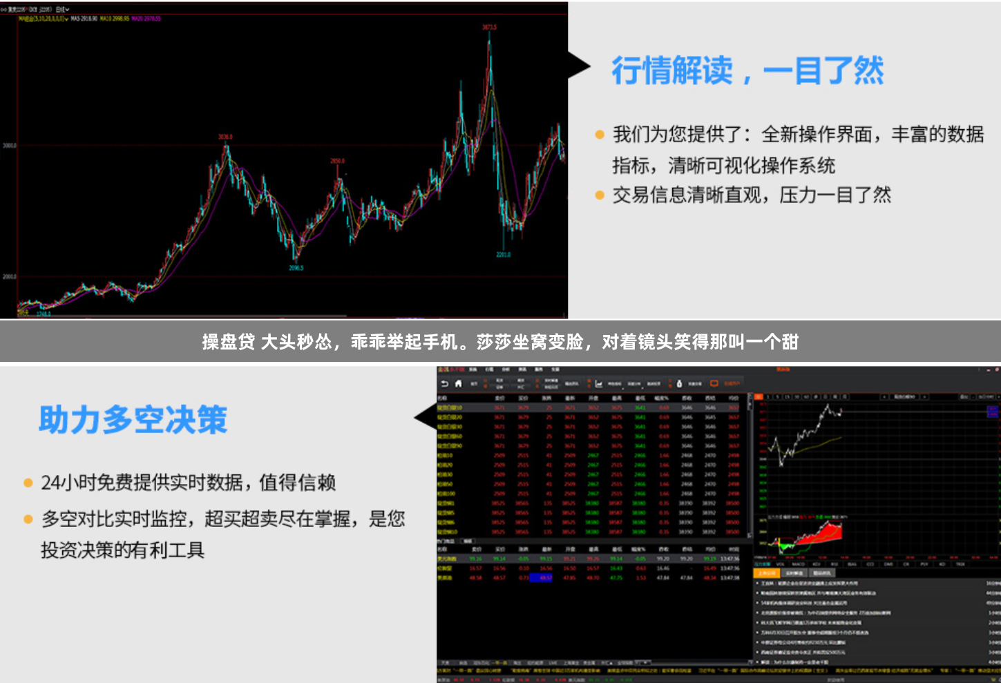 操盘贷 大头秒怂，乖乖举起手机。莎莎坐窝变脸，对着镜头笑得那叫一个甜