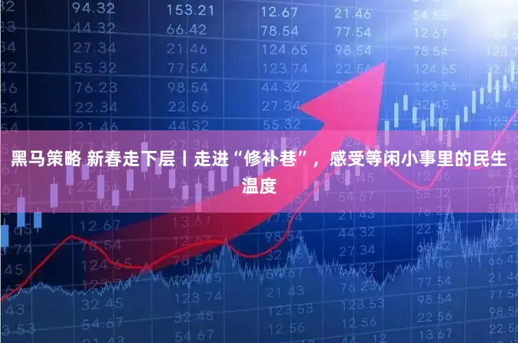 黑马策略 新春走下层丨走进“修补巷”，感受等闲小事里的民生温度