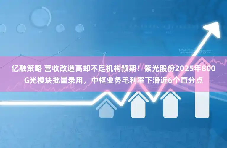 亿融策略 营收改造高却不足机构预期!紫光股份2025年800G光模块批量录用,中枢业务毛利率下滑近6个百分点